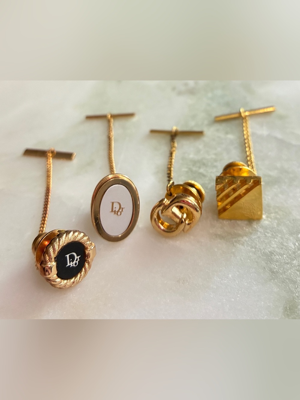 Lot of 4 Dior Tie Tacks